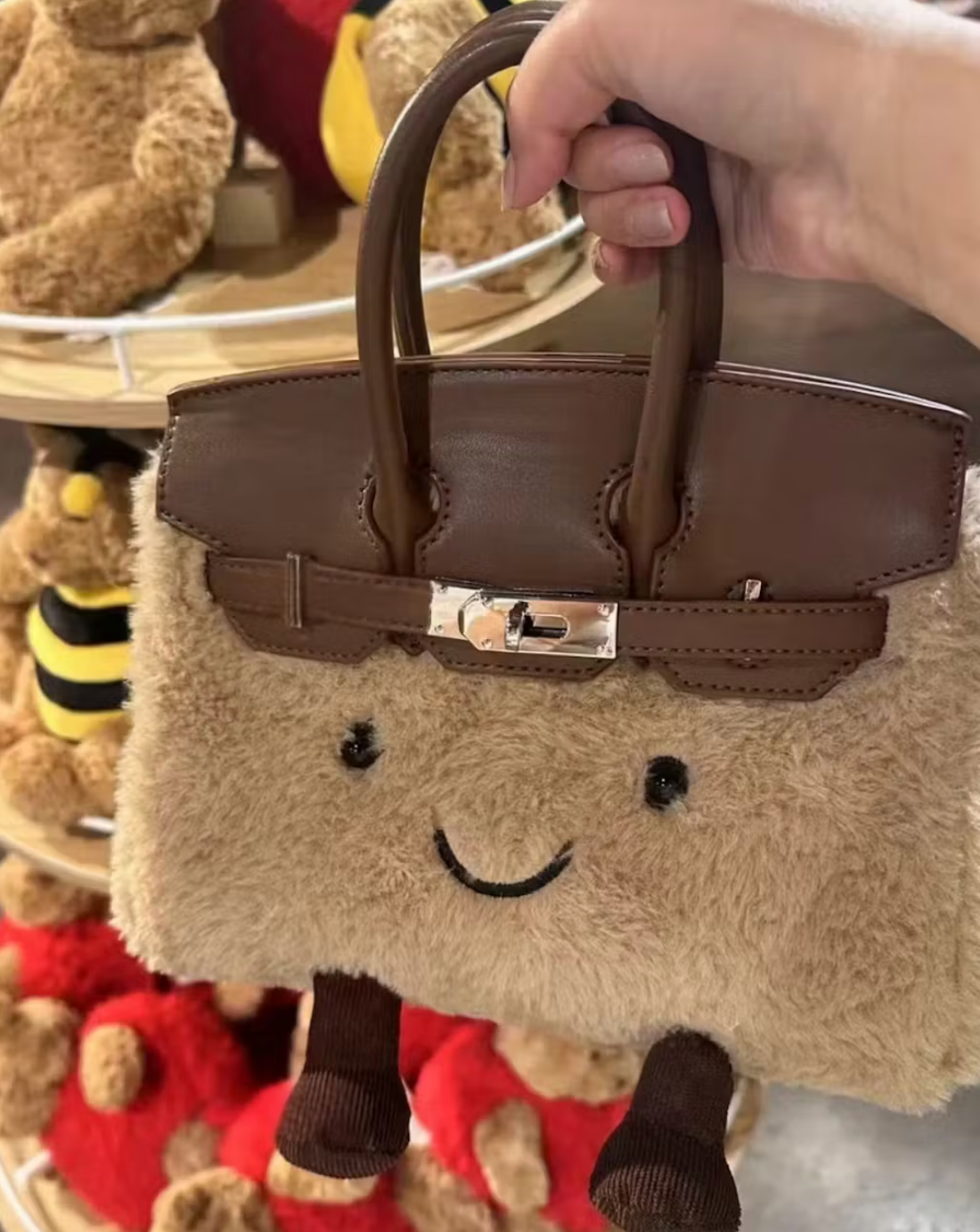 PLUCHE SMILEY BAG