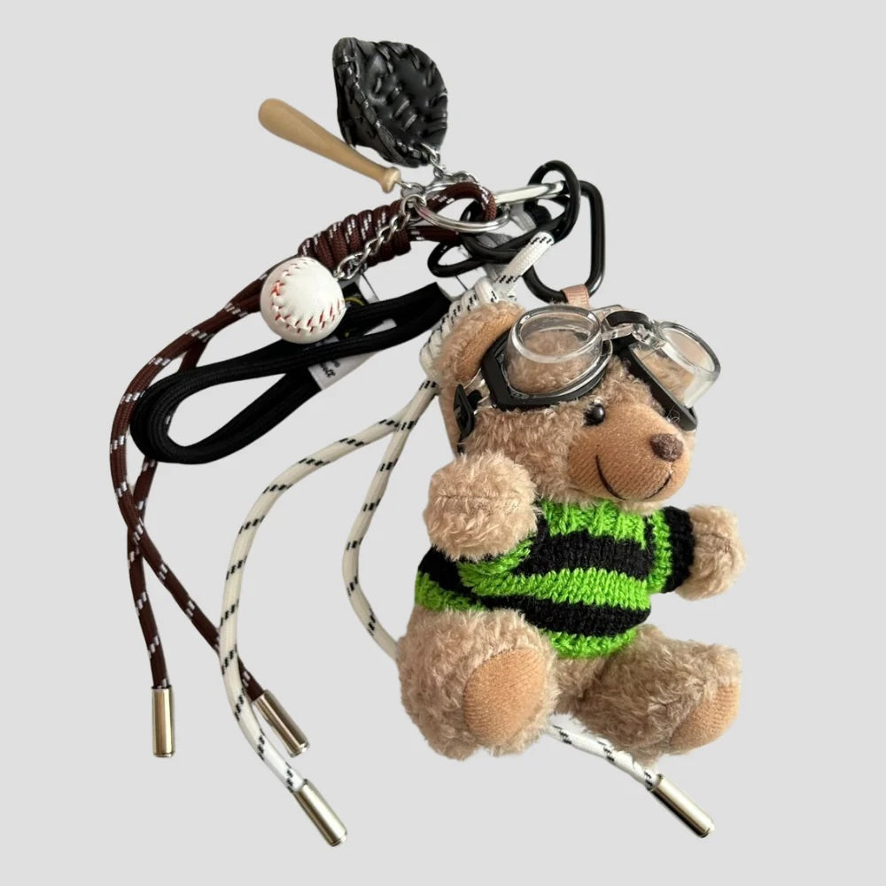 TEDDY BAG CHARM SET