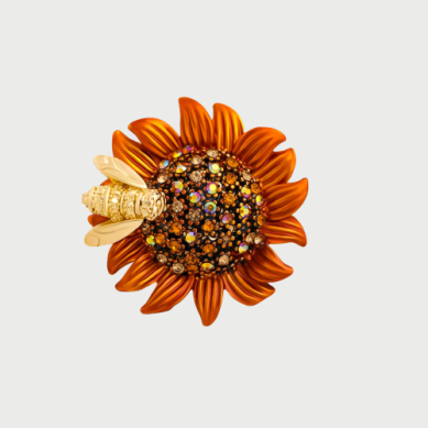 SUNFLOWER BROOCHE ORANGE