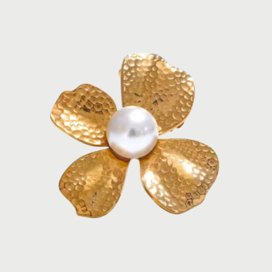 PEARL FLOWER BROOCHE
